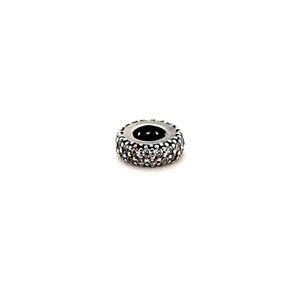 Pandora Sparkling Pave Spacer Charm 791359CZ Sterling Silver Cubic Zirconia Bead